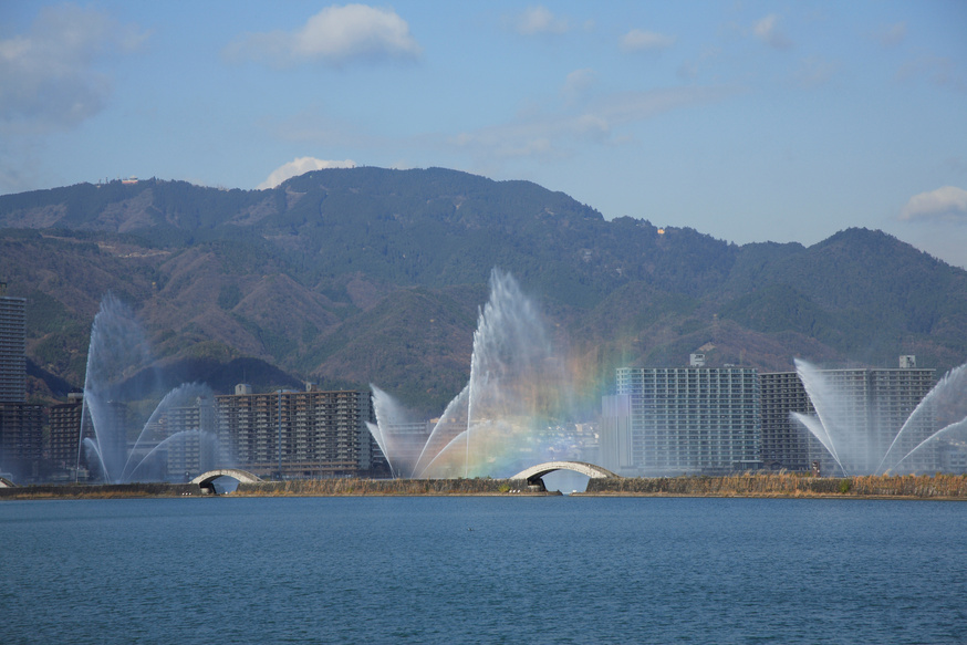 Biwa Lake flower fountain